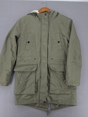 American Eagle Outfitters Olive Green Hooded Parka